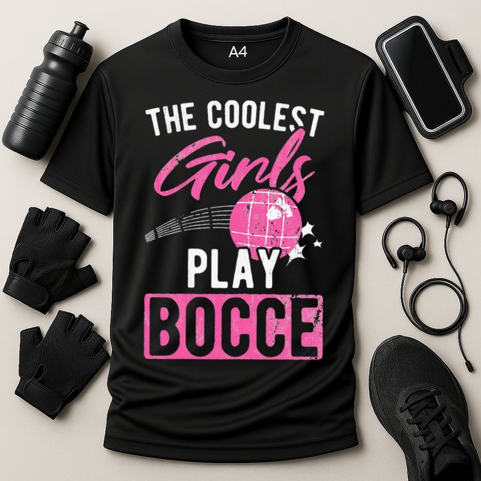 Womens Coolest Play Bocce Ball Cooling Performance Crew T-Shirt