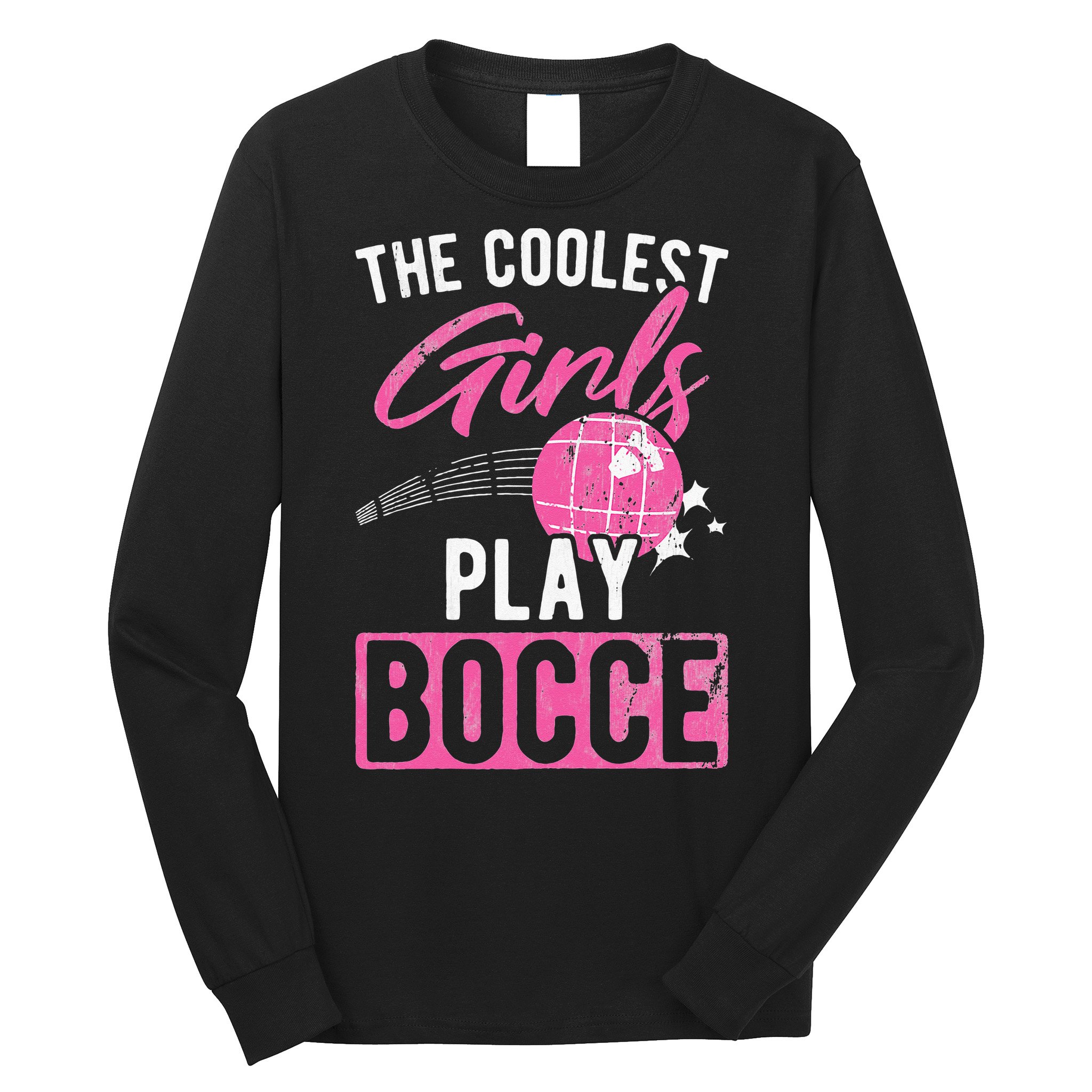 Womens Coolest Play Bocce Ball Long Sleeve Shirt
