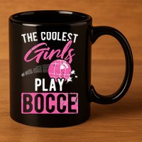 Womens Coolest Play Bocce Ball 11oz C Handle Ceramic Mug