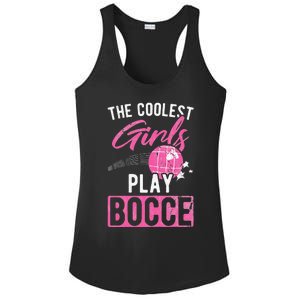 Womens Coolest Play Bocce Ball Ladies PosiCharge Competitor Racerback Tank