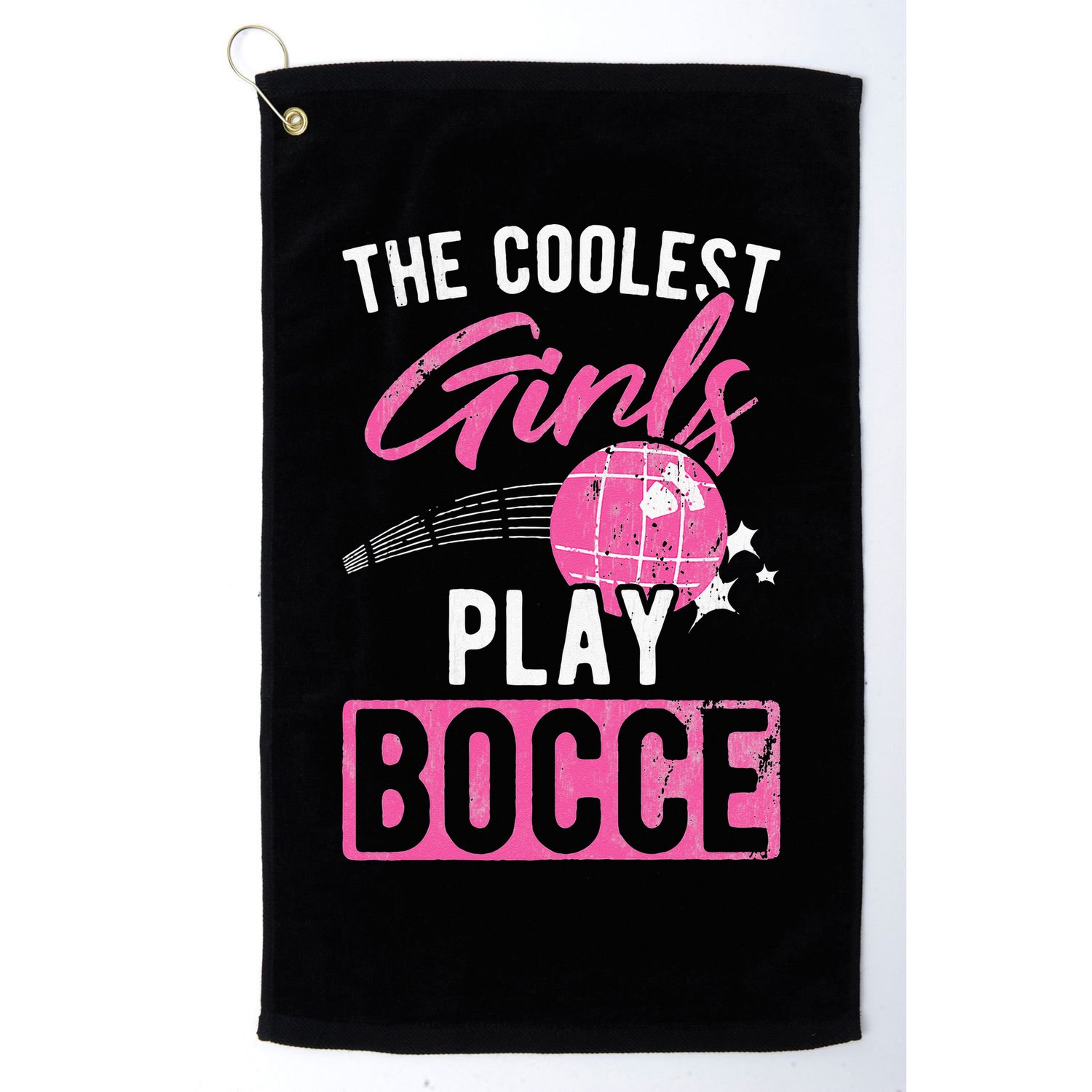 Womens Coolest Play Bocce Ball Golf Towel