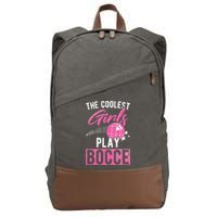 Womens Coolest Play Bocce Ball Cotton Canvas Backpack