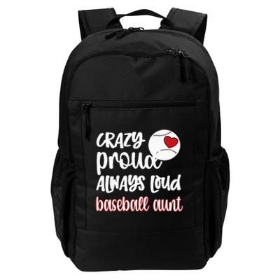 Womens Crazy Proud Baseball Aunt Baseball Fan Baseball Auntie Daily Commute Backpack