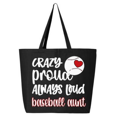 Womens Crazy Proud Baseball Aunt Baseball Fan Baseball Auntie 25L Jumbo Tote