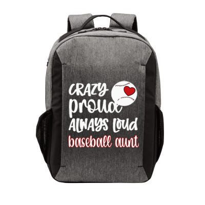 Womens Crazy Proud Baseball Aunt Baseball Fan Baseball Auntie Vector Backpack