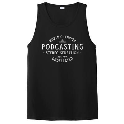 World Champion Podcasting Allpro Undefeated Vintage Cool Gift PosiCharge Competitor Tank