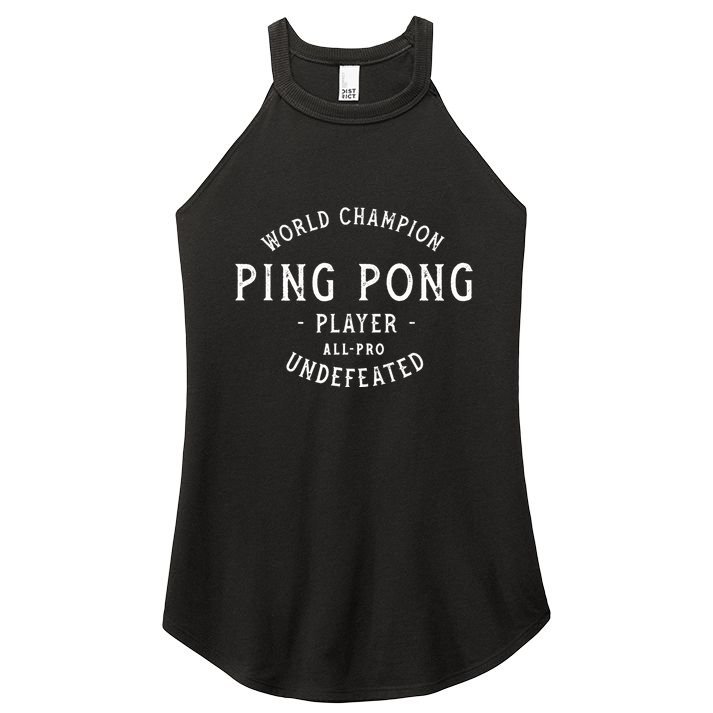 World Champion Ping Pong AllPro Undefeated Vintage Women's Perfect Tri Rocker Tank