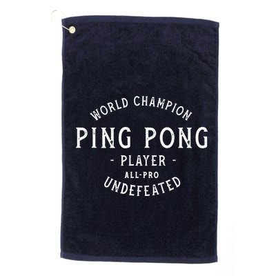 World Champion Ping Pong AllPro Undefeated Vintage Golf Towel