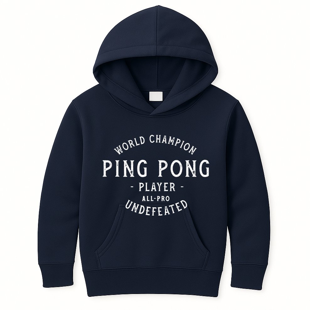 World Champion Ping Pong AllPro Undefeated Vintage Kids Hoodie