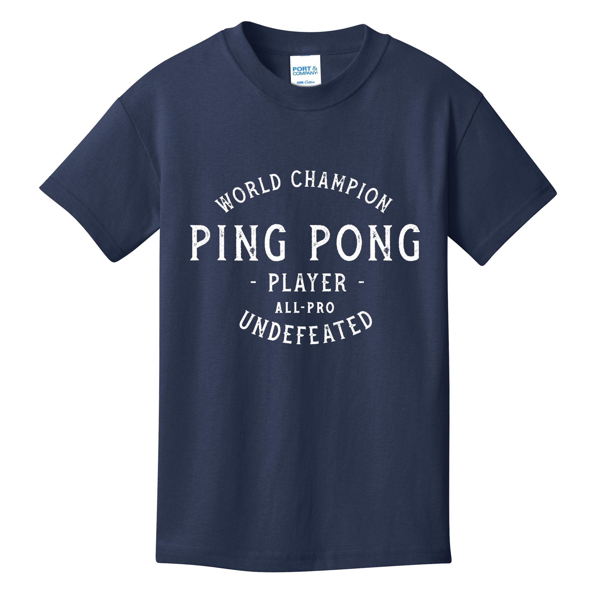 World Champion Ping Pong AllPro Undefeated Vintage Kids T-Shirt