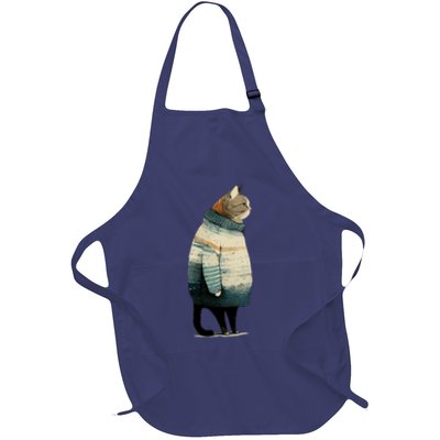 Winter Cat Print Apron