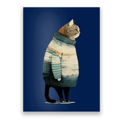Winter Cat Print Poster
