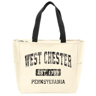 West Chester Pennsylvania Pa Vintage Sports Design Black Des Zip Tote Bag