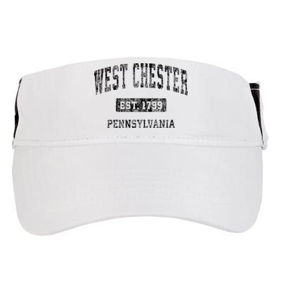West Chester Pennsylvania Pa Vintage Sports Design Black Des Adult Drive Performance Visor