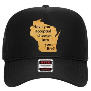 Wisconsin Cheese Pun High Crown Mesh Back Trucker Hat