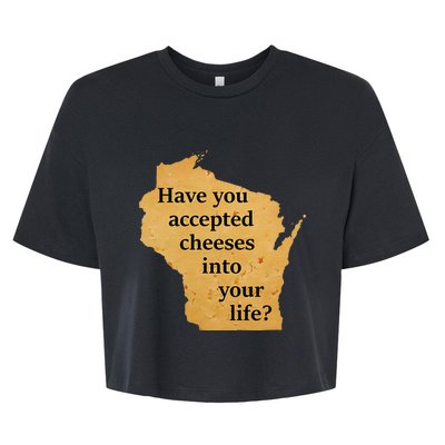 Wisconsin Cheese Pun Bella+Canvas Jersey Crop Tee