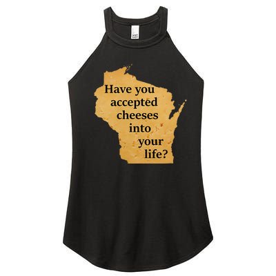 Wisconsin Cheese Pun Women’s Perfect Tri Rocker Tank