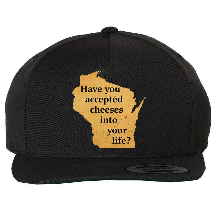 Wisconsin Cheese Pun Wool Snapback Cap