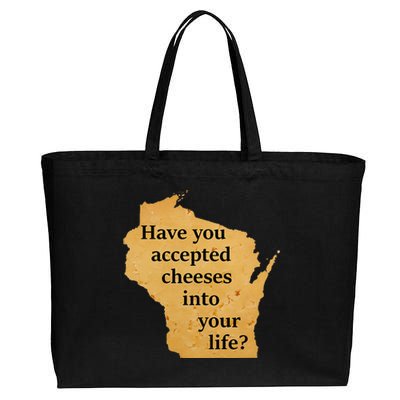 Wisconsin Cheese Pun Cotton Canvas Jumbo Tote