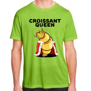 Womens Croissant Queen Home Baking French Croissant Adult ChromaSoft Performance T-Shirt