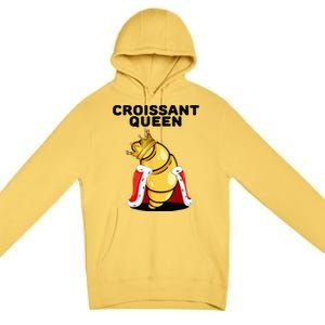 Womens Croissant Queen Home Baking French Croissant Premium Pullover Hoodie