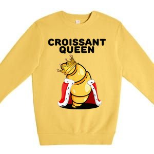 Womens Croissant Queen Home Baking French Croissant Premium Crewneck Sweatshirt