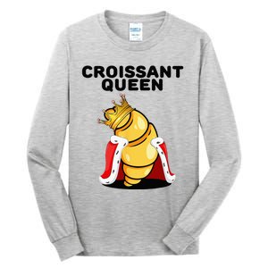 Womens Croissant Queen Home Baking French Croissant Tall Long Sleeve T-Shirt