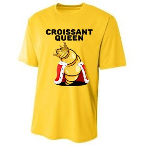 Womens Croissant Queen Home Baking French Croissant Performance Sprint T-Shirt