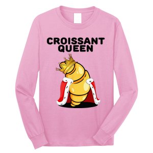 Womens Croissant Queen Home Baking French Croissant Long Sleeve Shirt