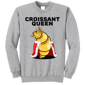 Womens Croissant Queen Home Baking French Croissant Tall Sweatshirt