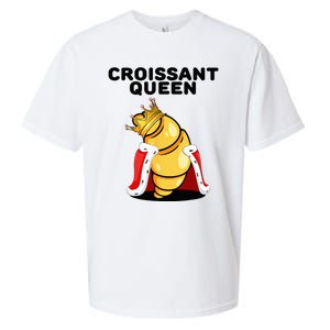 Womens Croissant Queen Home Baking French Croissant Sueded Cloud Jersey T-Shirt