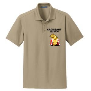 Womens Croissant Queen Home Baking French Croissant Dry Zone Grid Polo