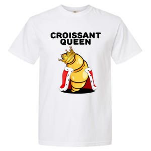 Womens Croissant Queen Home Baking French Croissant Garment-Dyed Heavyweight T-Shirt