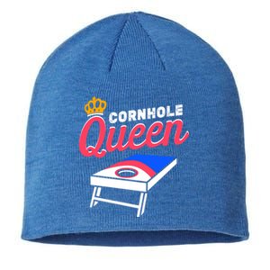 Wos Cornole Queen Gift Game Day Bean Bag Toss Gift Sustainable Beanie