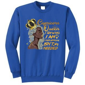 Wo Capricorn Queen Birthday Zodiac Gift Black Gift Tall Sweatshirt