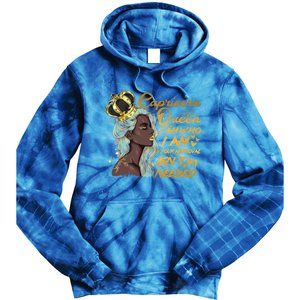 Wo Capricorn Queen Birthday Zodiac Gift Black Gift Tie Dye Hoodie