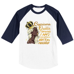 Wo Capricorn Queen Birthday Zodiac Gift Black Gift Baseball Sleeve Shirt