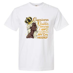 Wo Capricorn Queen Birthday Zodiac Gift Black Gift Garment-Dyed Heavyweight T-Shirt