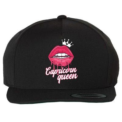 Wo Capricorn Queen Capricorn Zodiac Sign Meaningful Gift Wool Snapback Cap