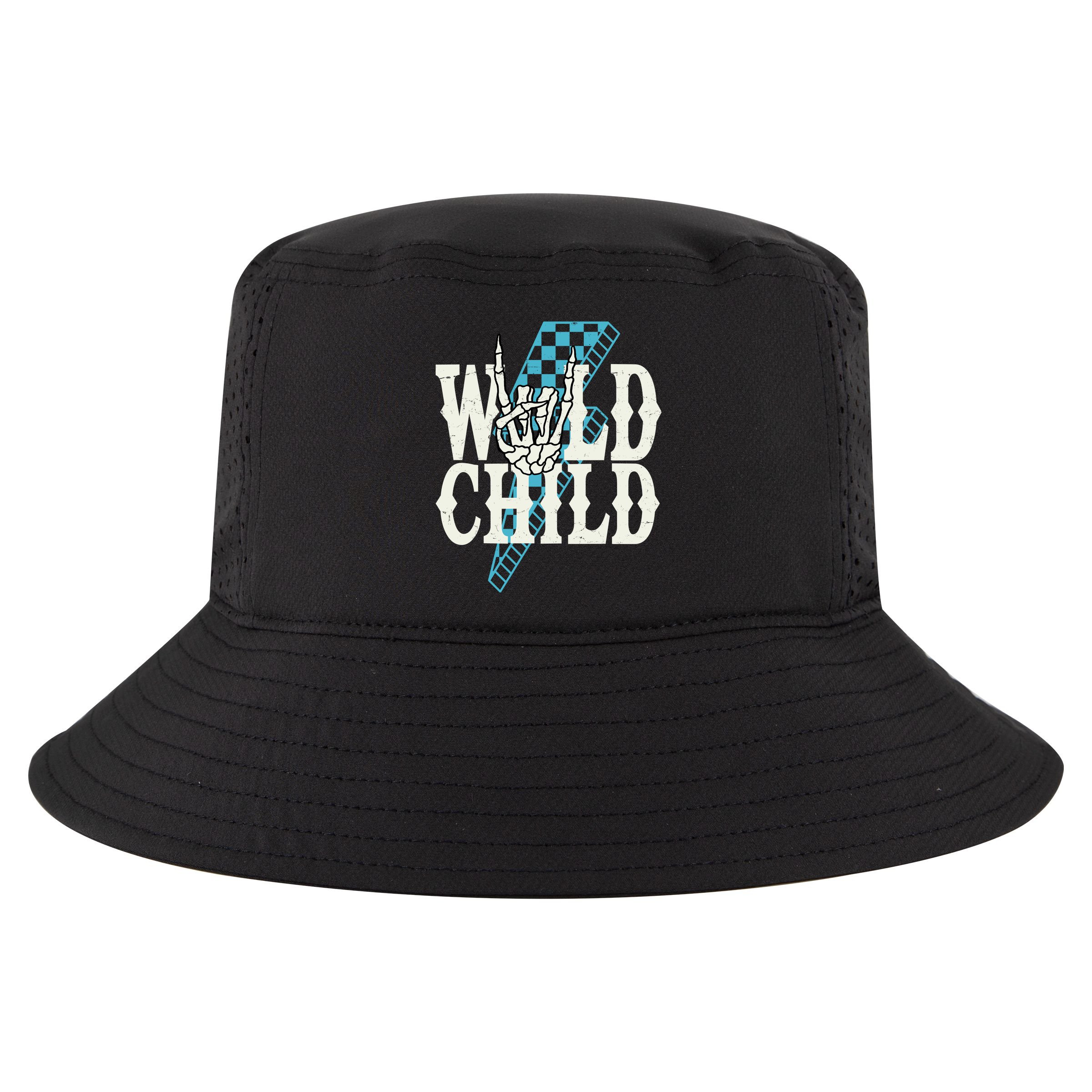 Wild Child Rock And Roll Lightning Bolt Cool Comfort Performance Bucket Hat