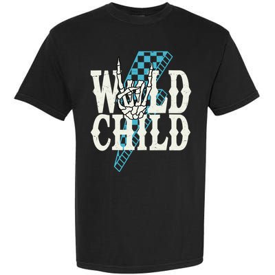 Wild Child Rock And Roll Lightning Bolt Garment-Dyed Heavyweight T-Shirt