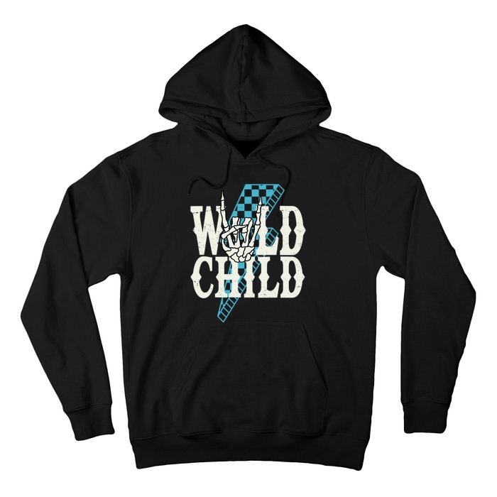 Wild Child Rock And Roll Lightning Bolt Hoodie