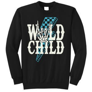 Wild Child Rock And Roll Lightning Bolt Sweatshirt