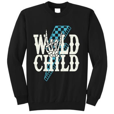 Wild Child Rock And Roll Lightning Bolt Sweatshirt