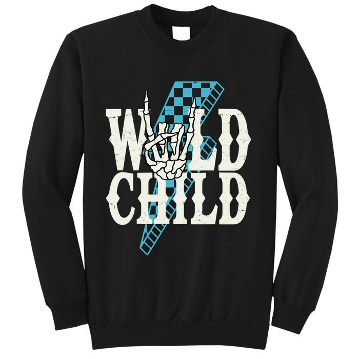 Wild Child Rock And Roll Lightning Bolt Sweatshirt