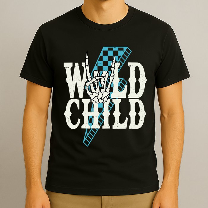 Wild Child Rock And Roll Lightning Bolt T-Shirt