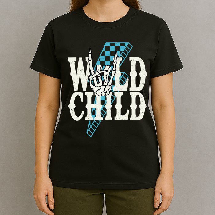 Wild Child Rock And Roll Lightning Bolt T-Shirt