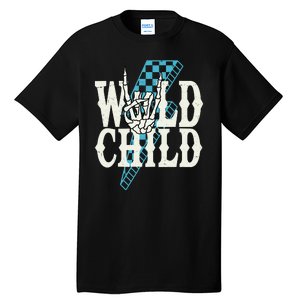 Wild Child Rock And Roll Lightning Bolt Tall T-Shirt