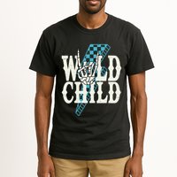 Wild Child Rock And Roll Lightning Bolt Tall T-Shirt