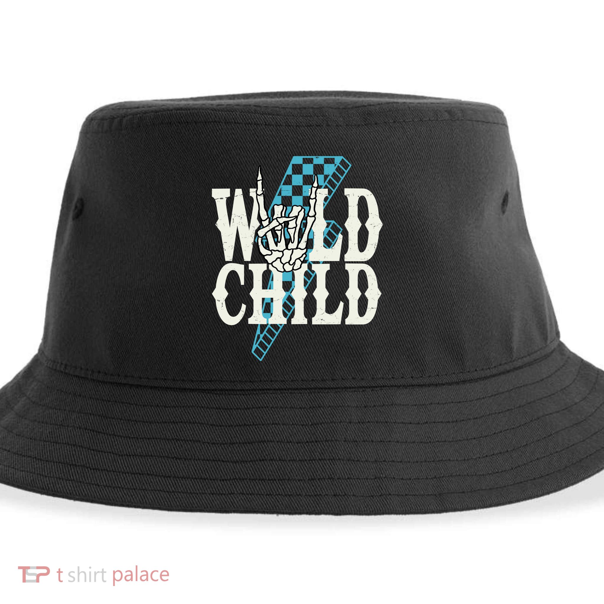 Wild Child Rock And Roll Lightning Bolt Sustainable Bucket Hat